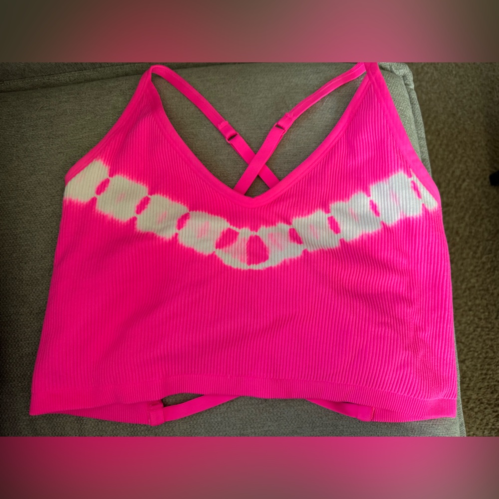 Vibrant Pink Tie-Dye Aerie Bralette size xxl